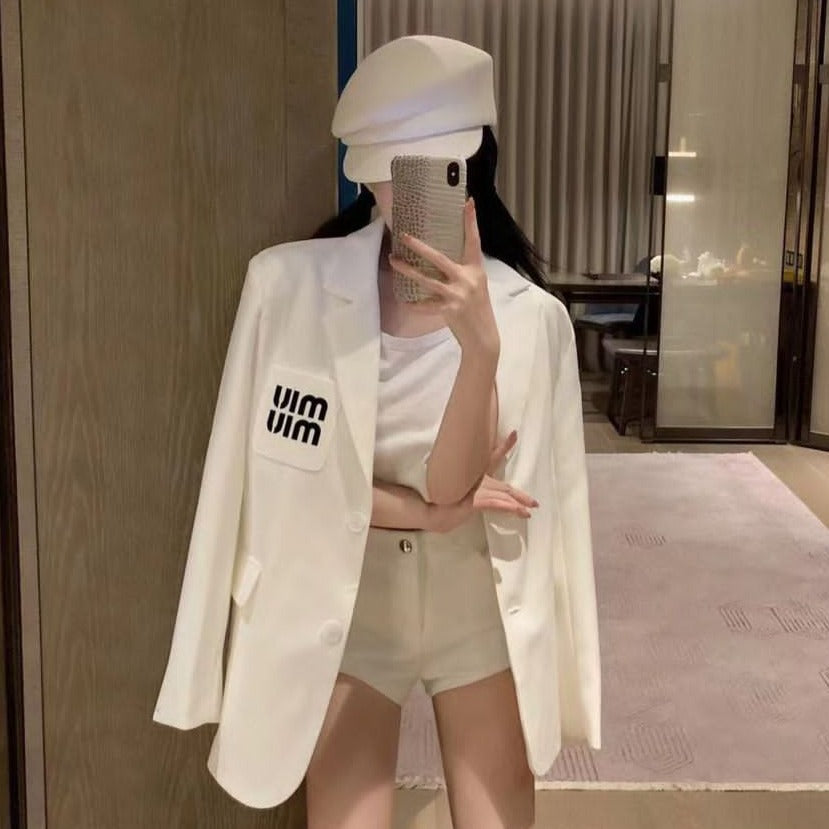 White Sleek Style Women Coat