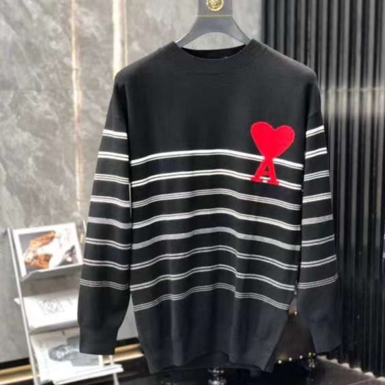 Branded Striped Coeur Pullover