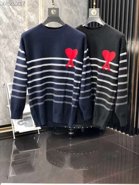 Branded Striped Coeur Pullover