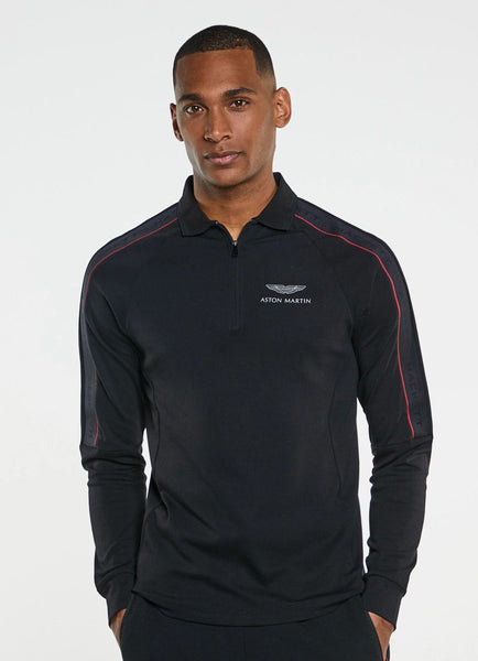 Men Designer Half-Zip Polo T-Shirt