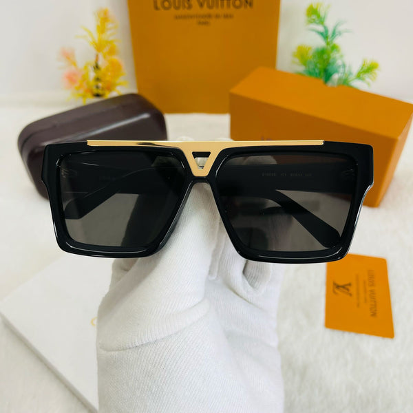 Men Premium Black Classic Square Retro Sunglasses