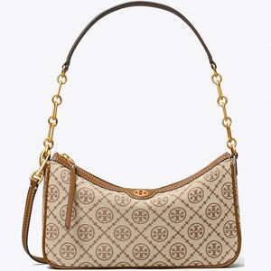 Women's T Monogram Jacquard Shoulder Bag