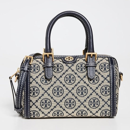 T Monogram Jacquard Barrel Petite Bag