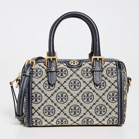 T Monogram Jacquard Barrel Petite Bag