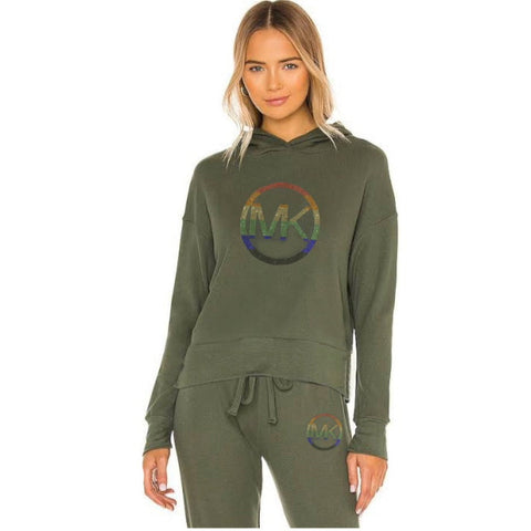 Women Multicolored Logo Patched Tracksuit