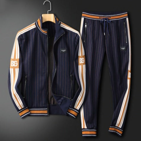 Striped Logo-Patched Track-Set For Men