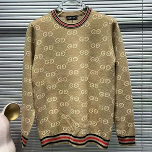 Men Premium GG Jacquard Wool Pullover