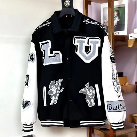 Latest Cartoon Printed Varsity jacket