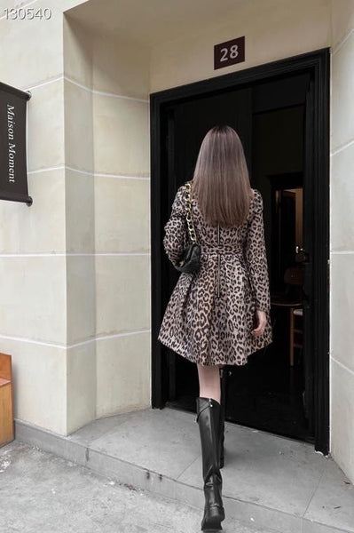 Women Premium Leopard-Print Dress