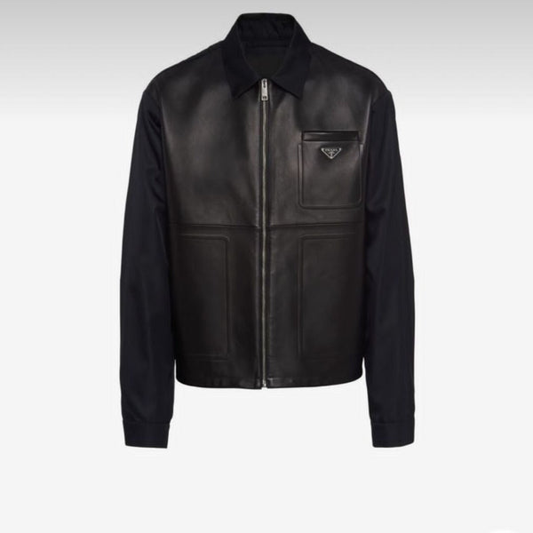 Men Premium Re-Nylon Leather Jacket