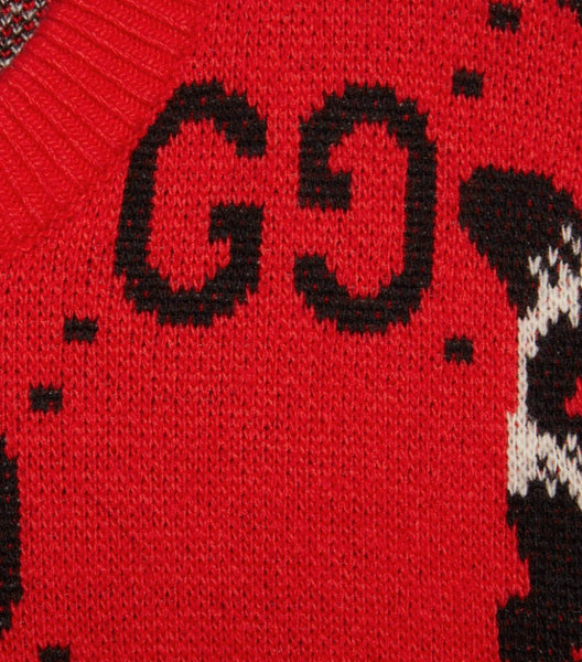 Luxury Branded Red GG Skunk Pullover