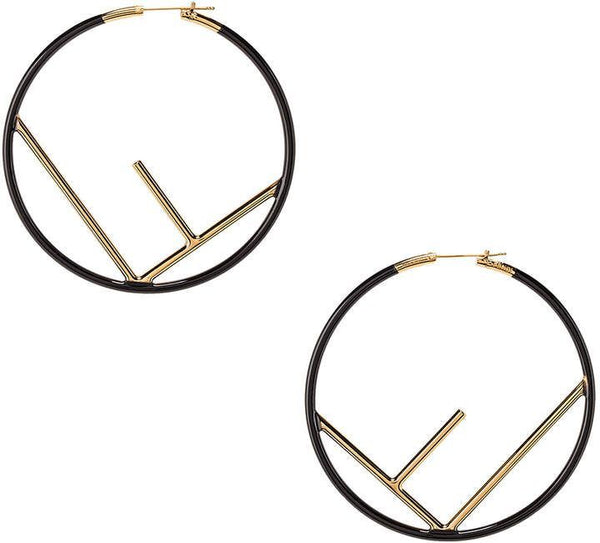 Fashion Circle F Shape Hoop Earrings