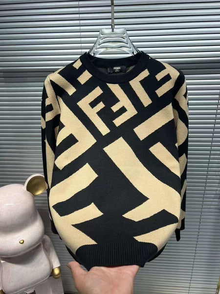 Luxury FF Letter Woolen Pullover