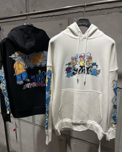 Branded Graffiti Printed Hoodie For Men