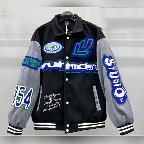 New Arrive Letter Embroidery Varsity Jacket