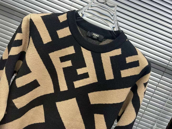 Luxury FF Letter Woolen Pullover