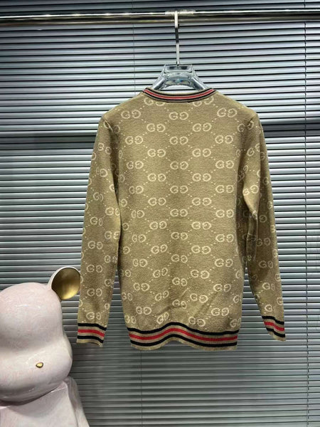 Men Premium GG Jacquard Wool Pullover