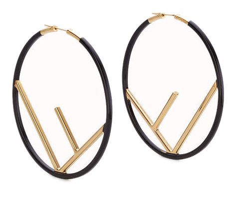 Fashion Circle F Shape Hoop Earrings