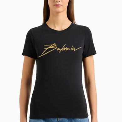 Luxury & Elegant  Logo Print Crew Neck T-Shirt