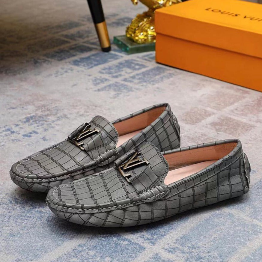 Exclusive Alligator Pattern Leather Loafers