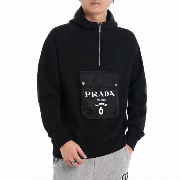 Latest Half Zip-Up Hoodie With Pocket