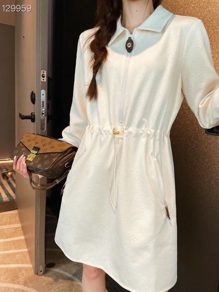 Sleek Design Half Zip-Up Dress For Women