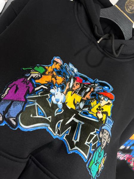 Branded Graffiti Printed Hoodie For Men