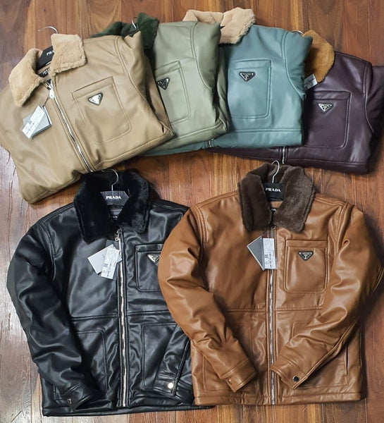 Men Premium Re-Nylon Leather Jacket