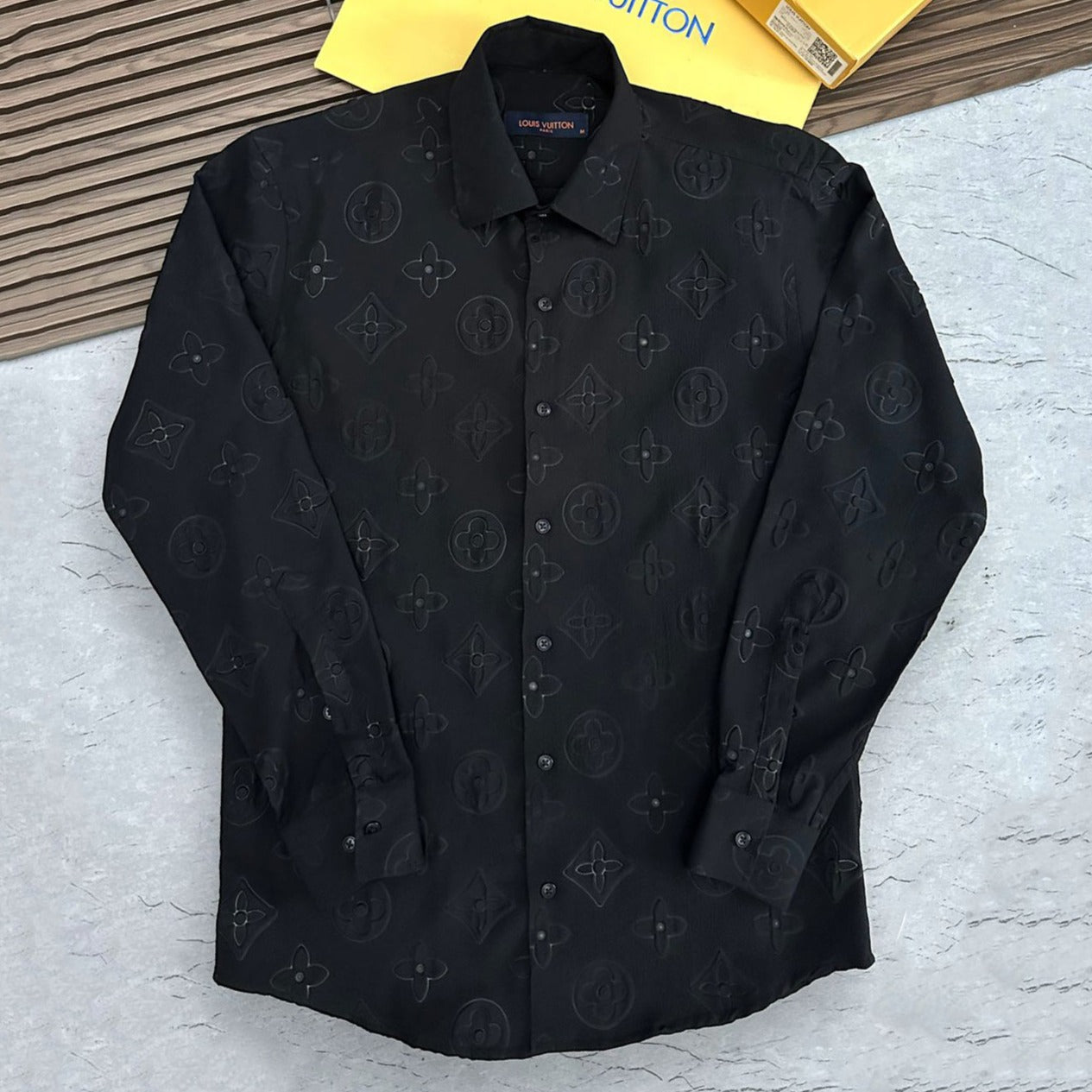 Men Latest Self Embossed Shirt