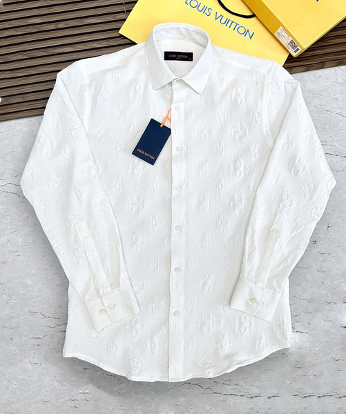 Men Latest Self Embossed Shirt